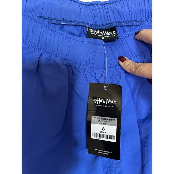 Shaka Wear SHNTP Royal Blue Nylon Tracksuit Pants Men’s Sm Lightweight Drawcord - Picture 5 of 7